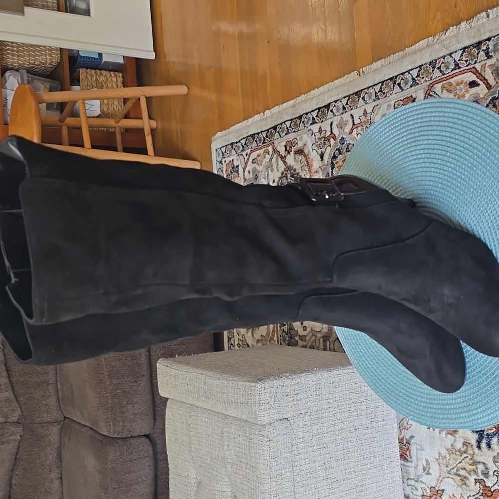 EAST 5TH BRAND WOMEN'S BLACK SUEDE HIGH BOOTS SIZE 8.5